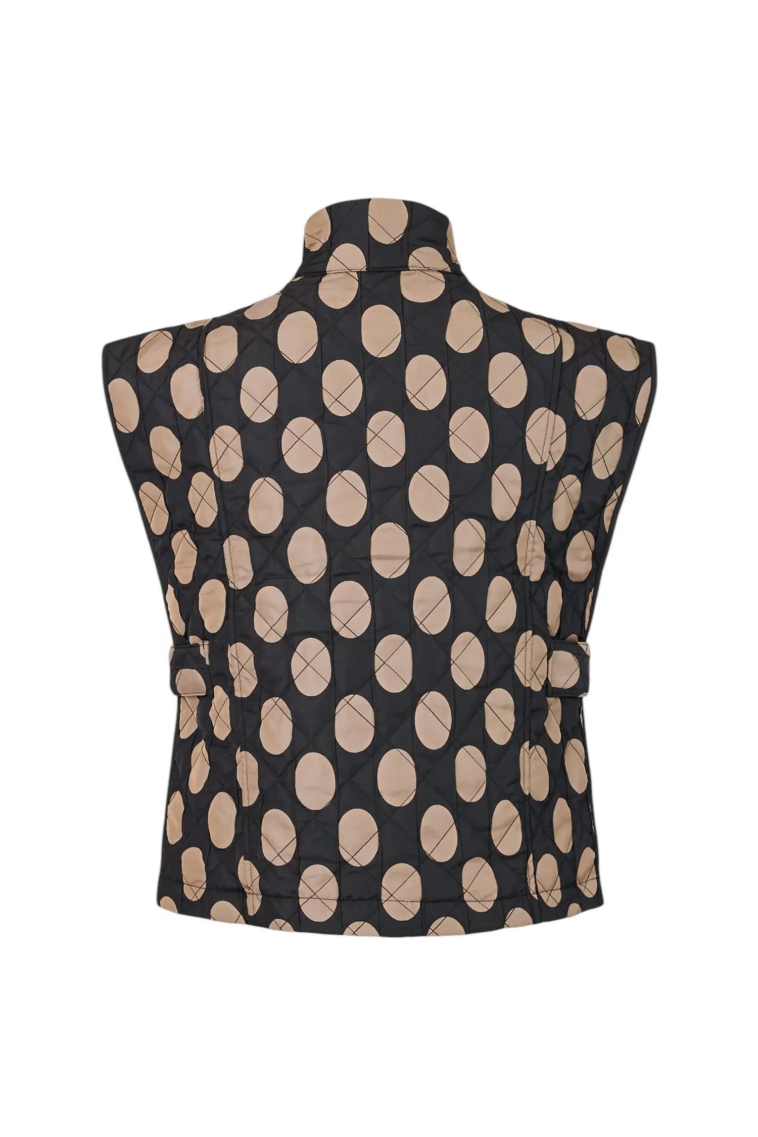 Petrona Polka Dot Waistcoat In Taupe
