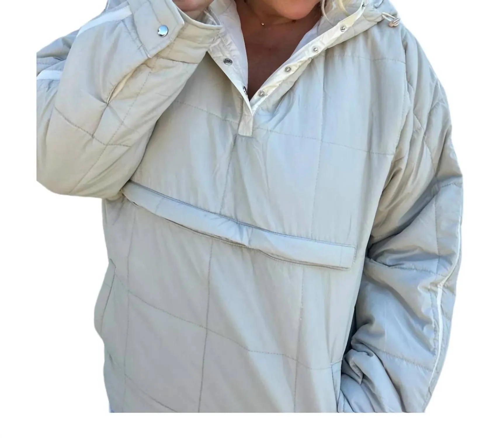 Peyton Puffer Jacket In Beige