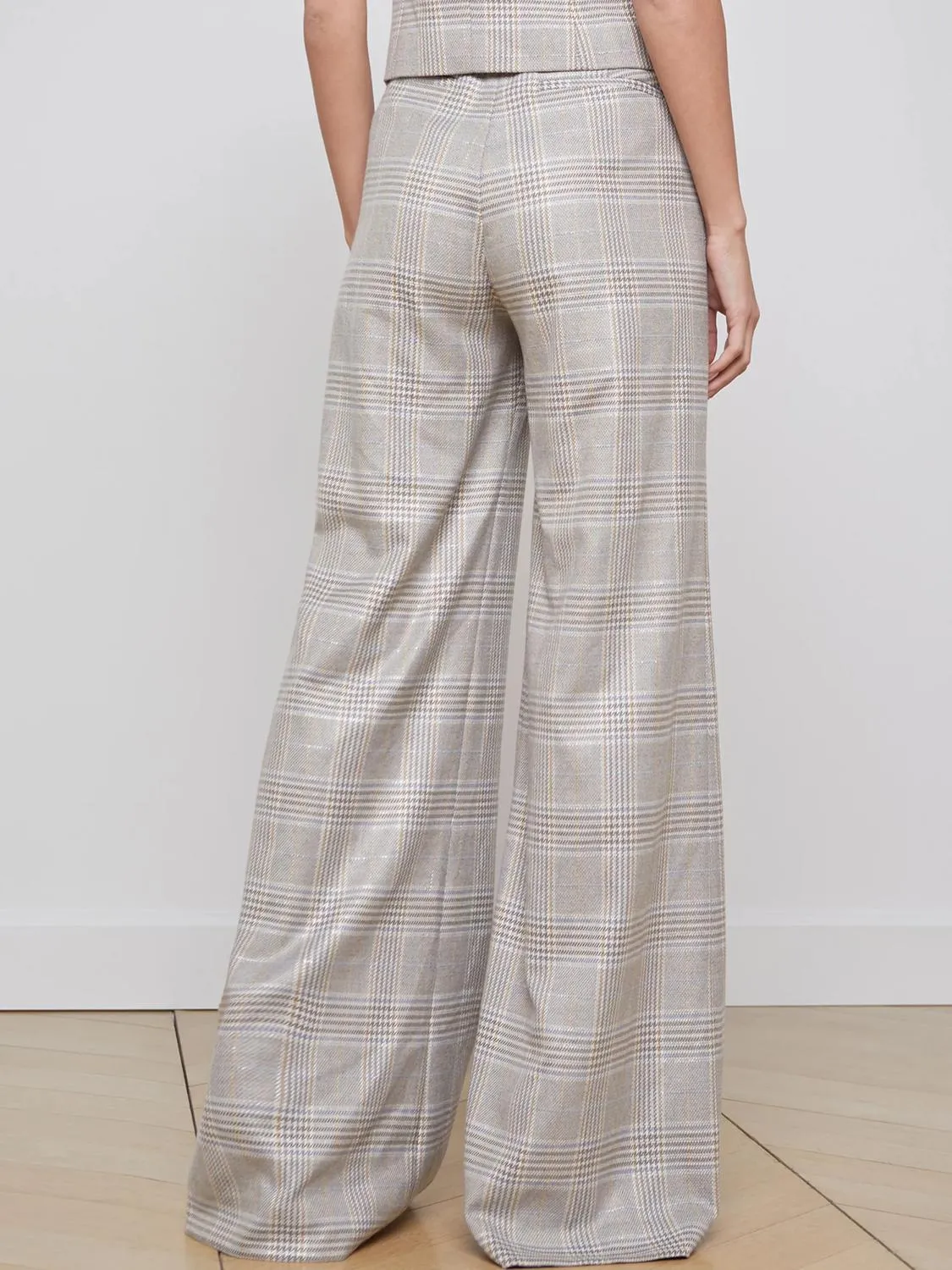 Pilar Wide Leg Pant In Ivory/neutral Multi
