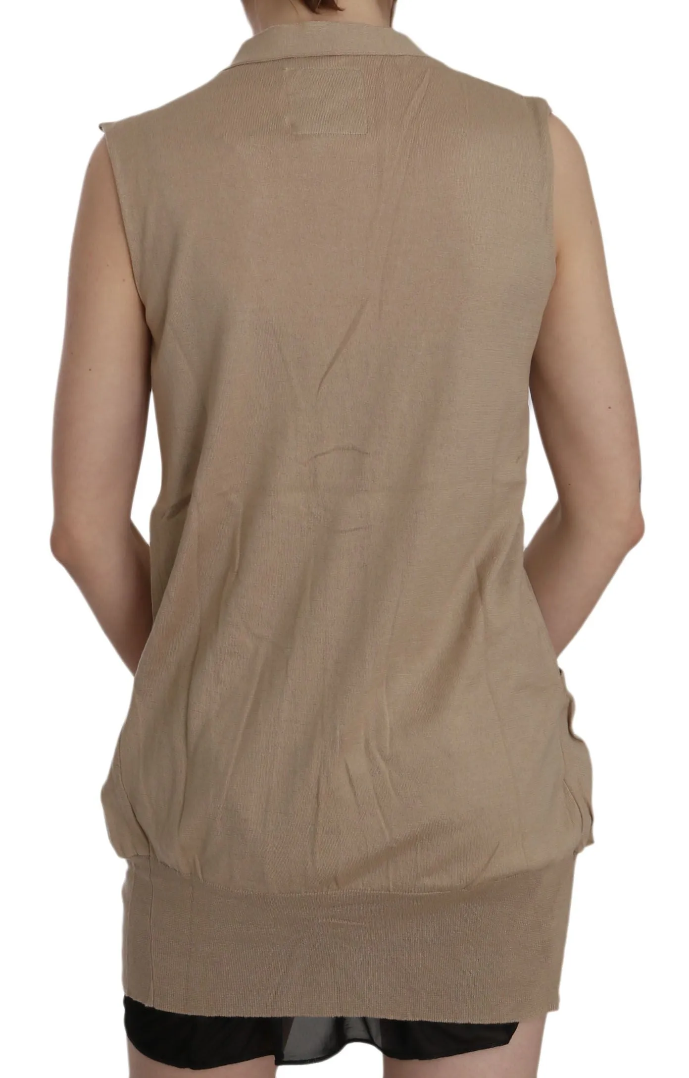 pink MEMORIES  100% Cotton Sleeveless Cardigan Top Women's Vest