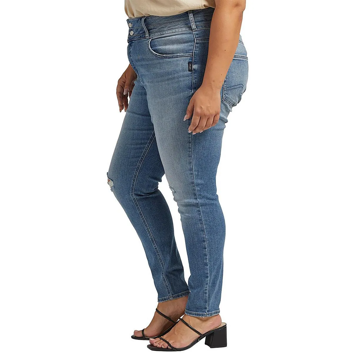 Plus Avery Womens High Rise Curvy Fit Skinny Jeans