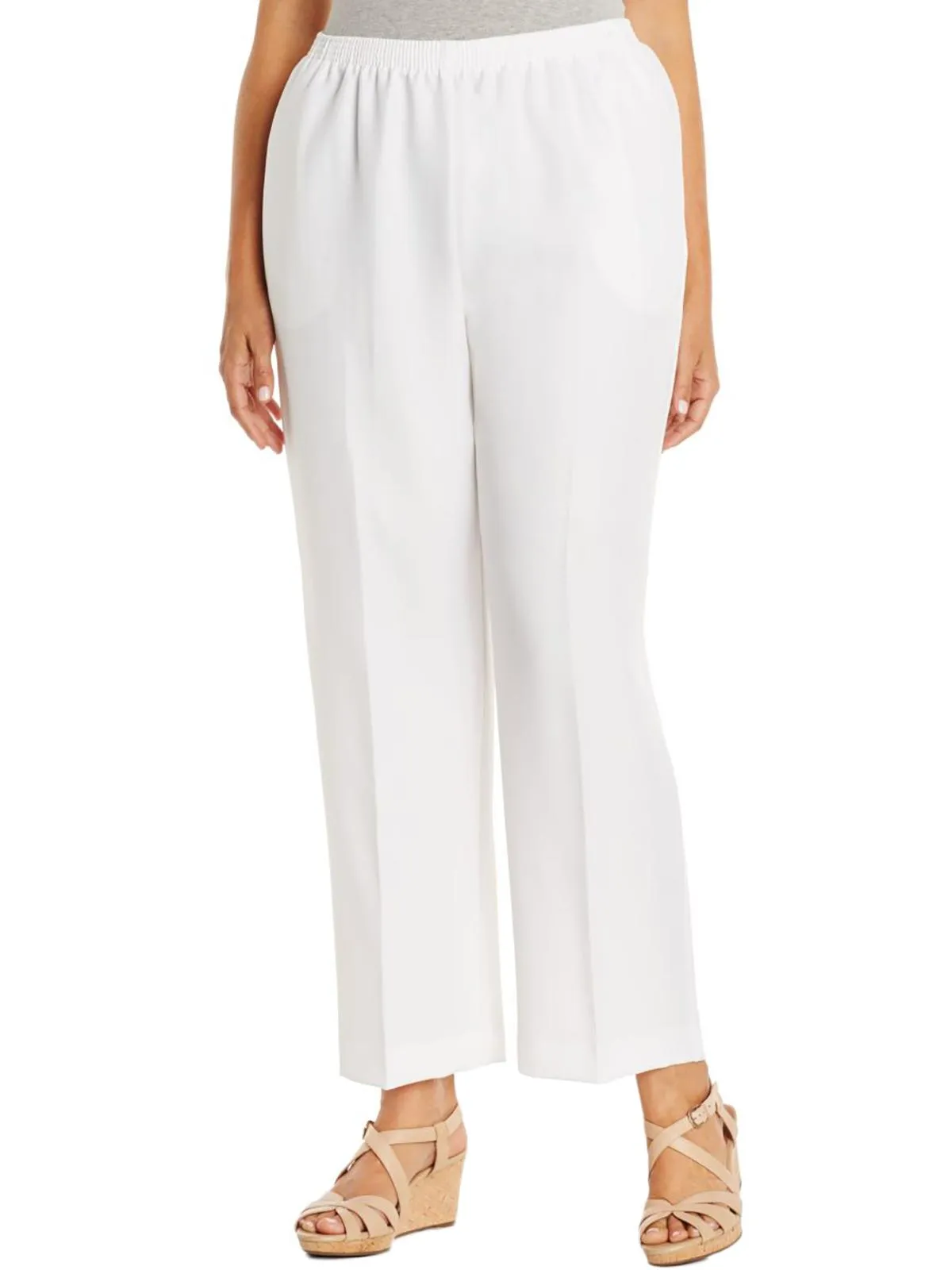 Plus Womens High Rise Office Straight Leg Pants