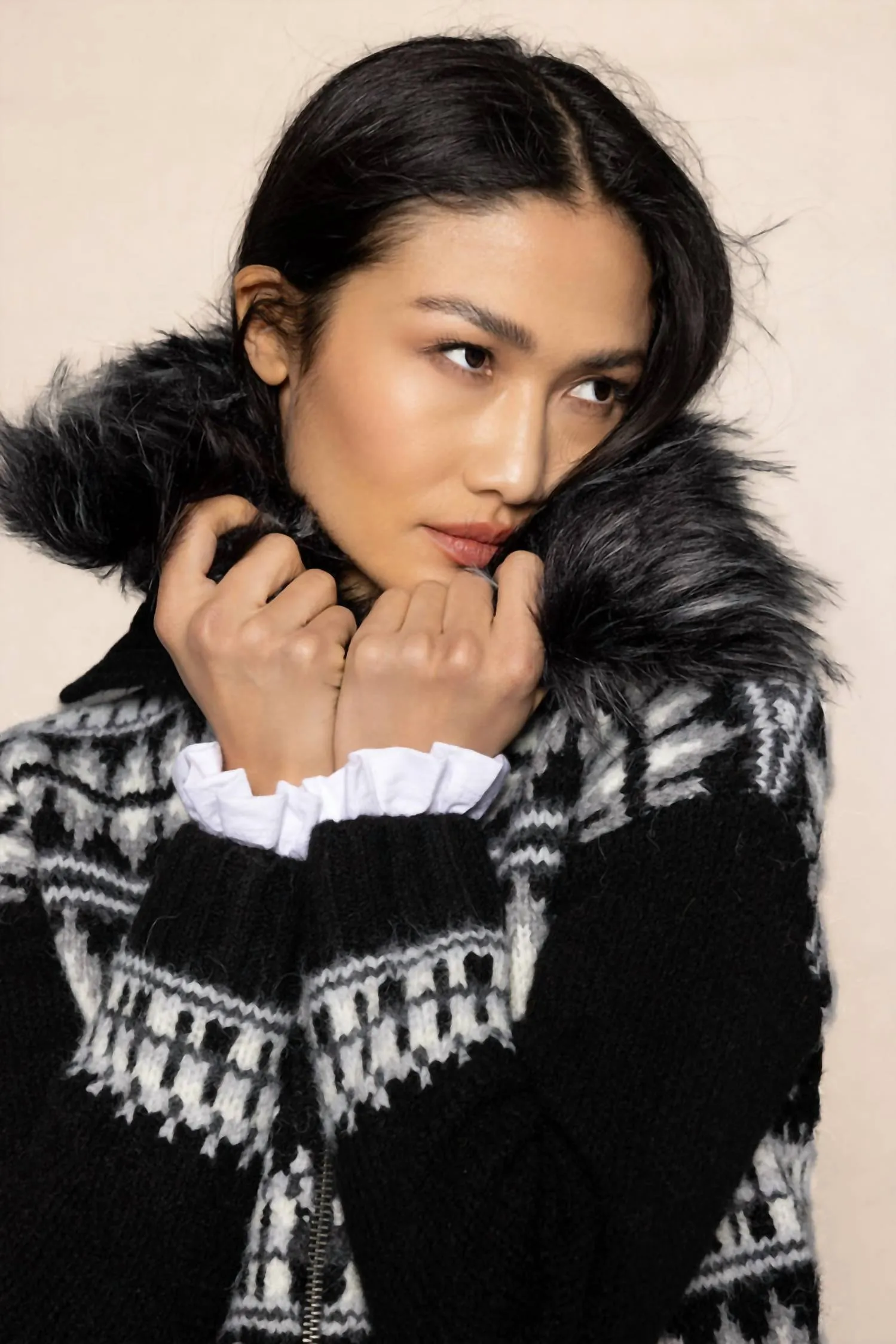 Powder Puff Sweater In Black
