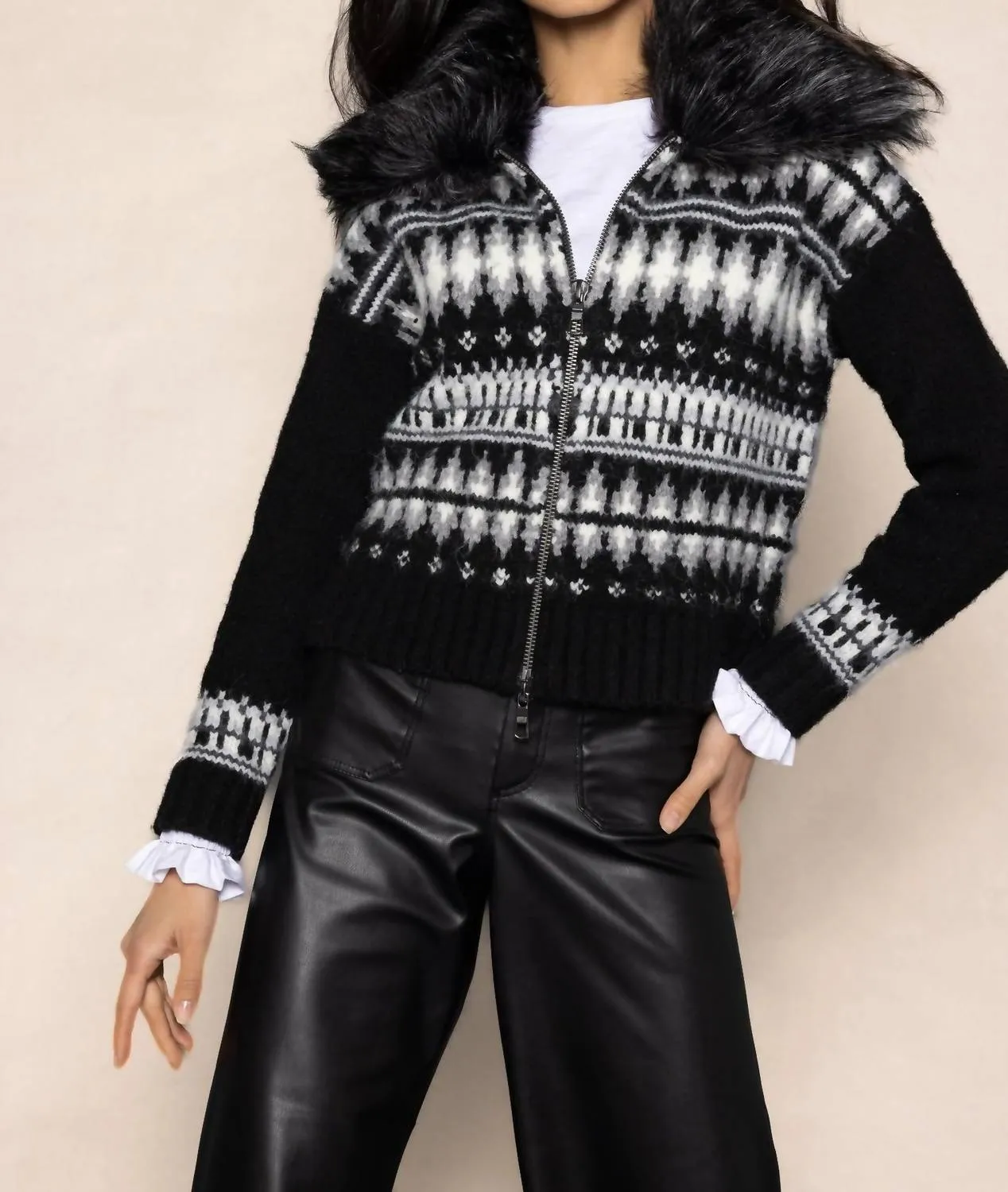 Powder Puff Sweater In Black