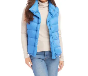 Puffer Vest In Chambray