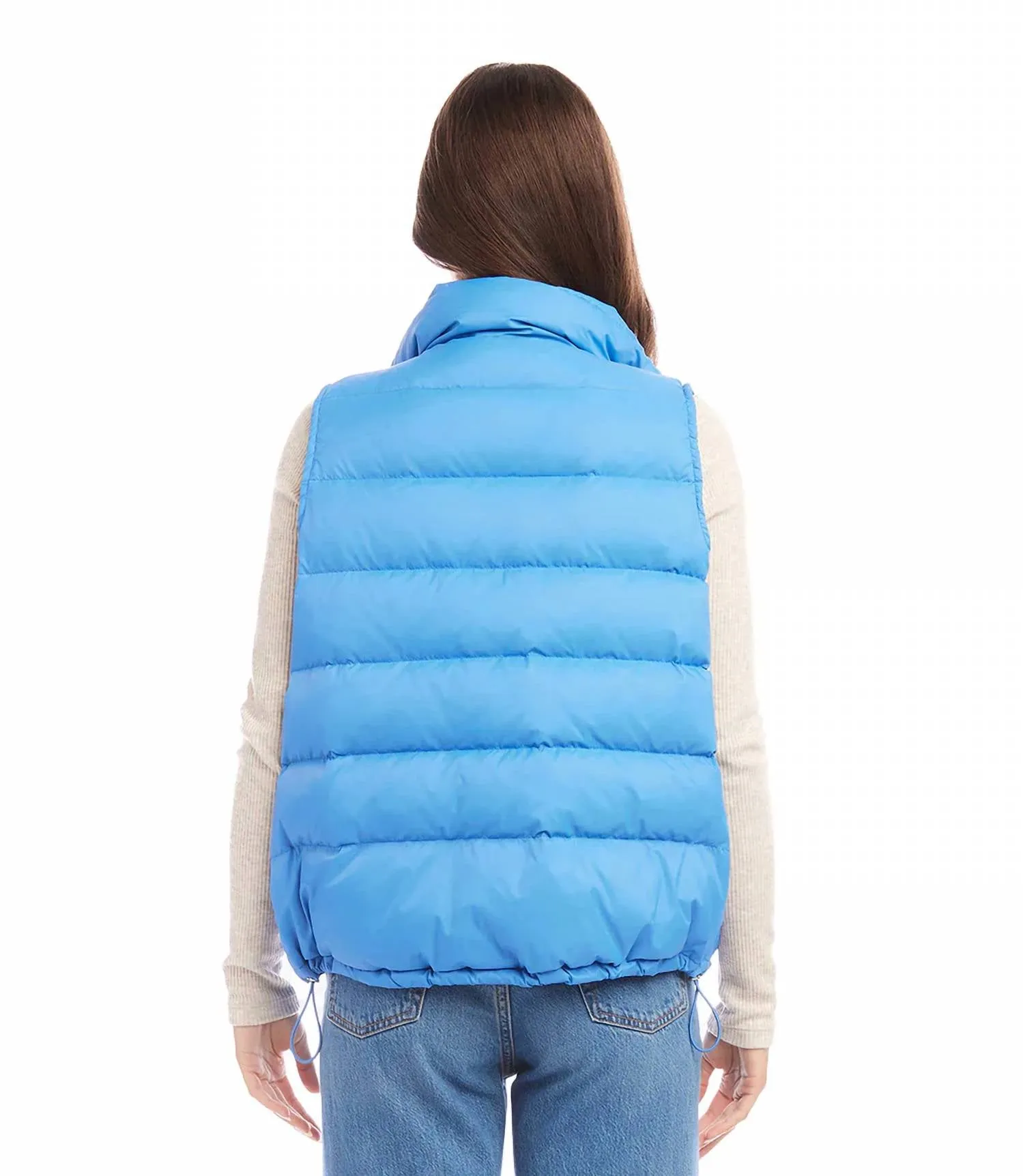 Puffer Vest In Chambray