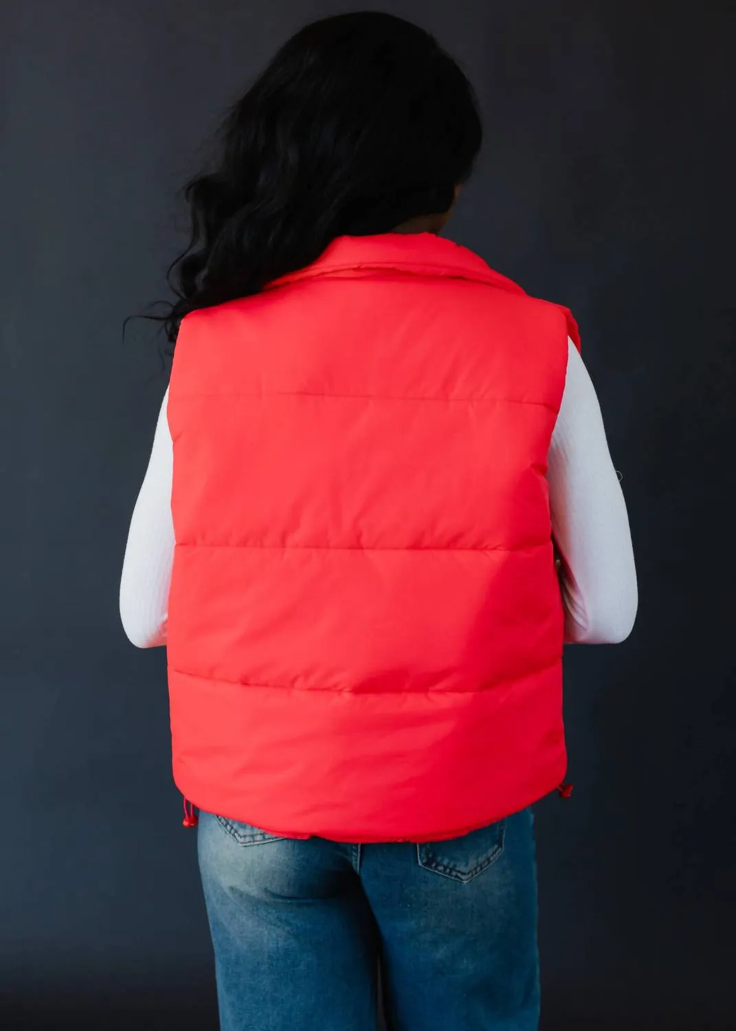 Puffer Vest In Watermelon