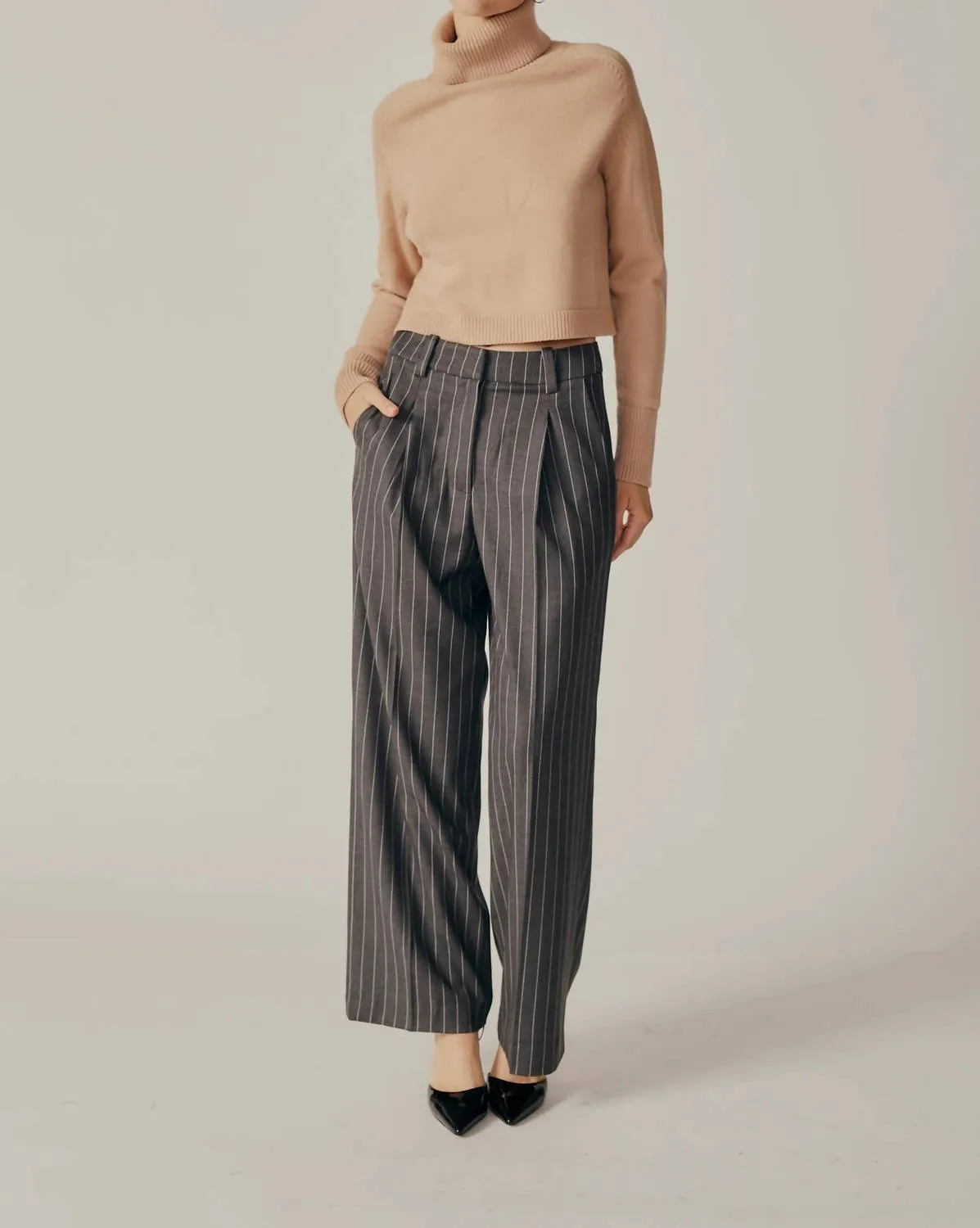 Pugliese Turtleneck Sweater In Mink