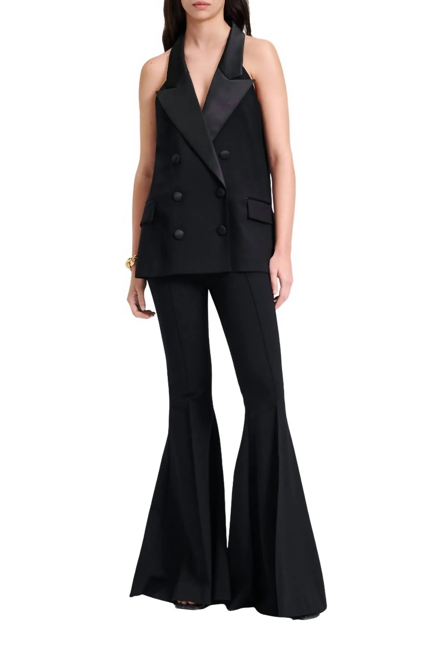 Punto Milano Tuxedo Top In Black