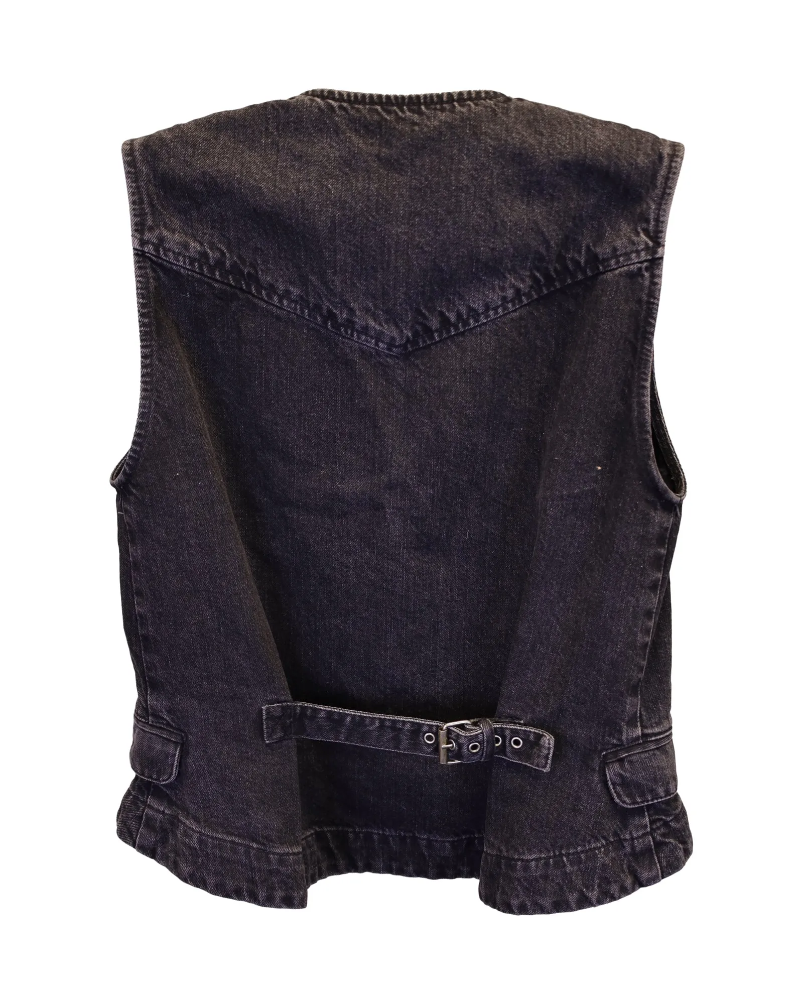 Rachel Comey Vest in Charcoal Cotton Denim