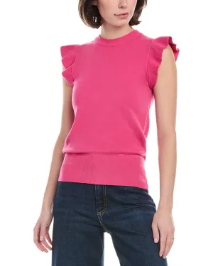 Rain   Rose Ruffle Sleeve Sweater