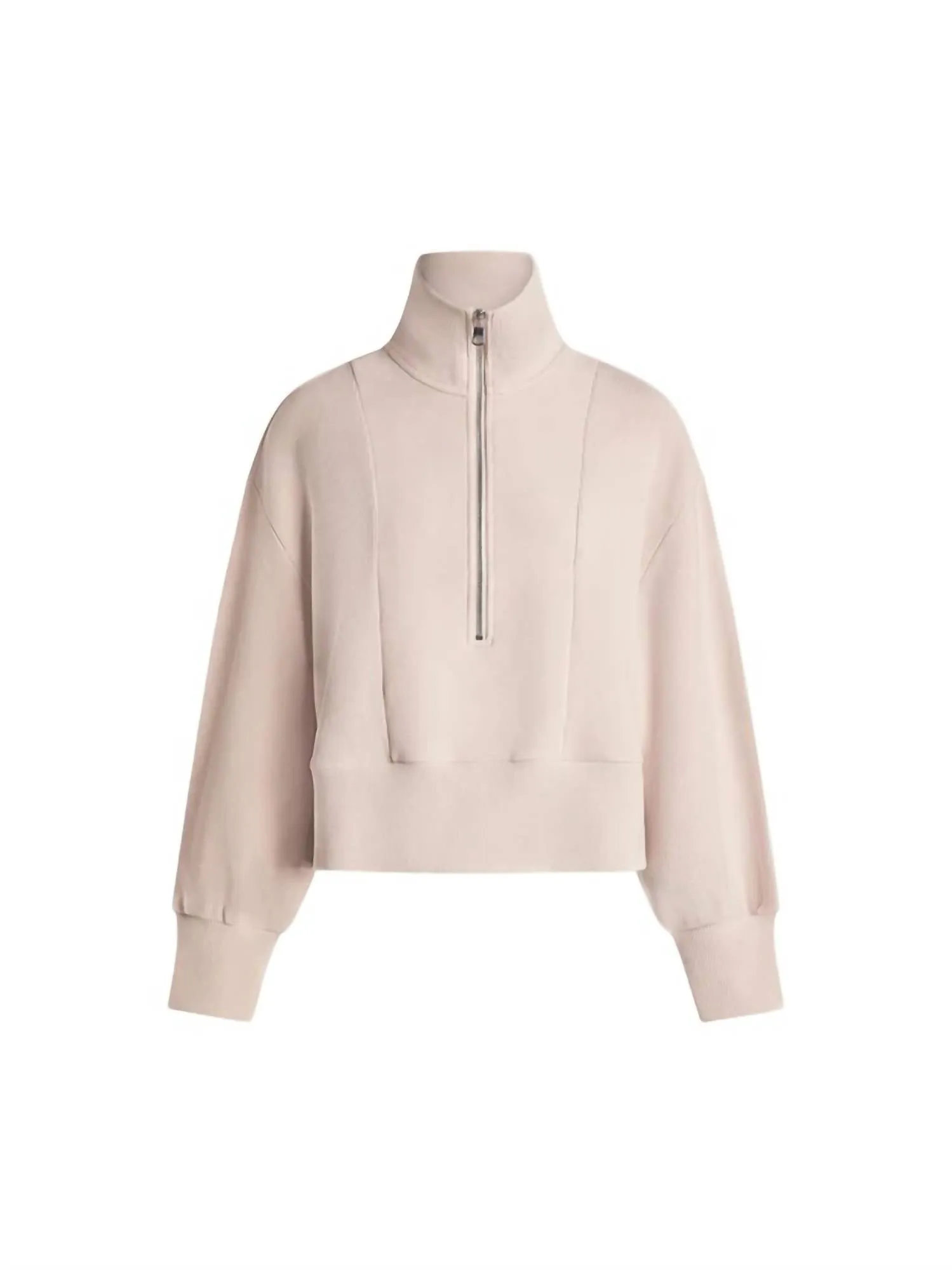 Ramona Half Zip Top In Mushroom