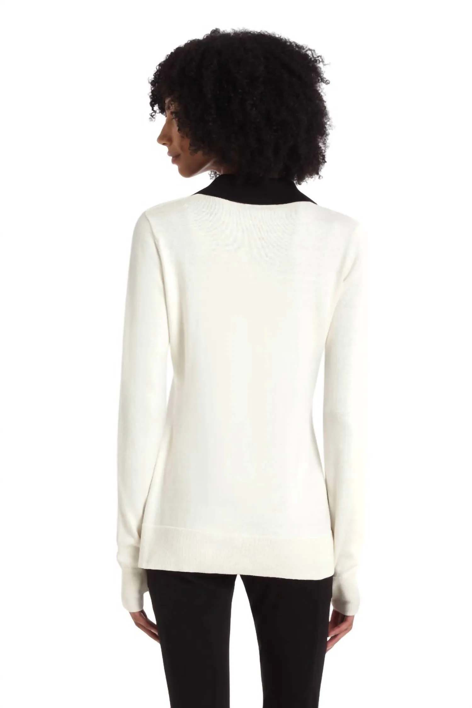 Redstone Sweater In Ivory With Black