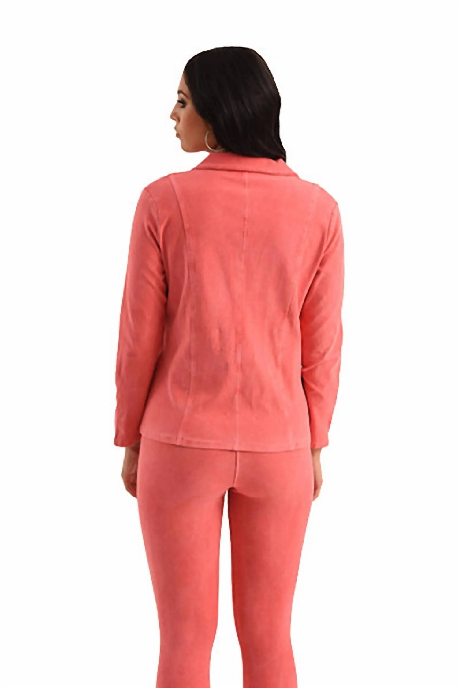 Reign Moto Zip Jacket In Coral