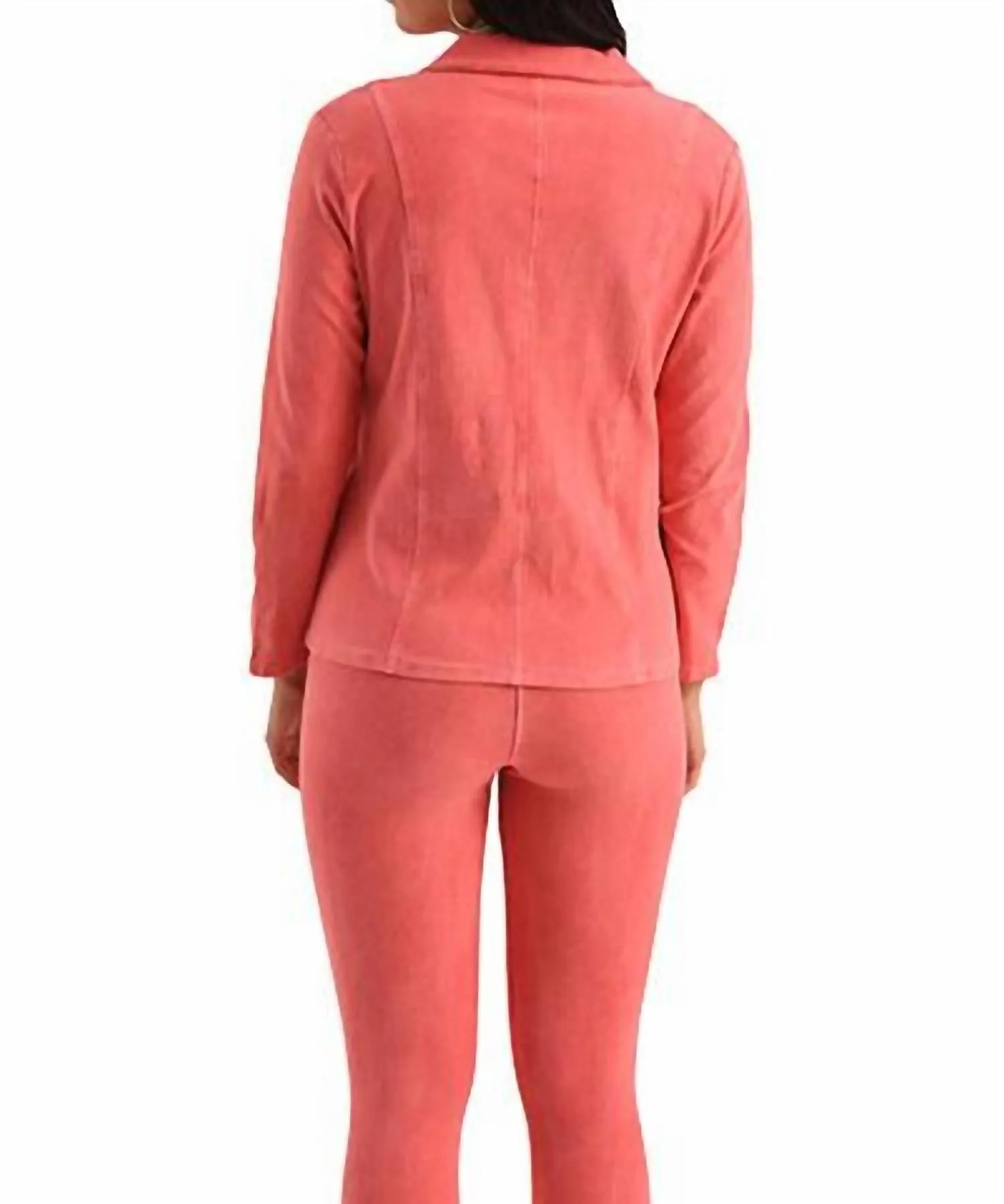 Reign Moto Zip Jacket In Coral