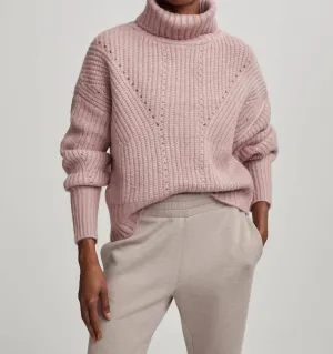 Rogan Cropped Knit Sweater In Woodrose