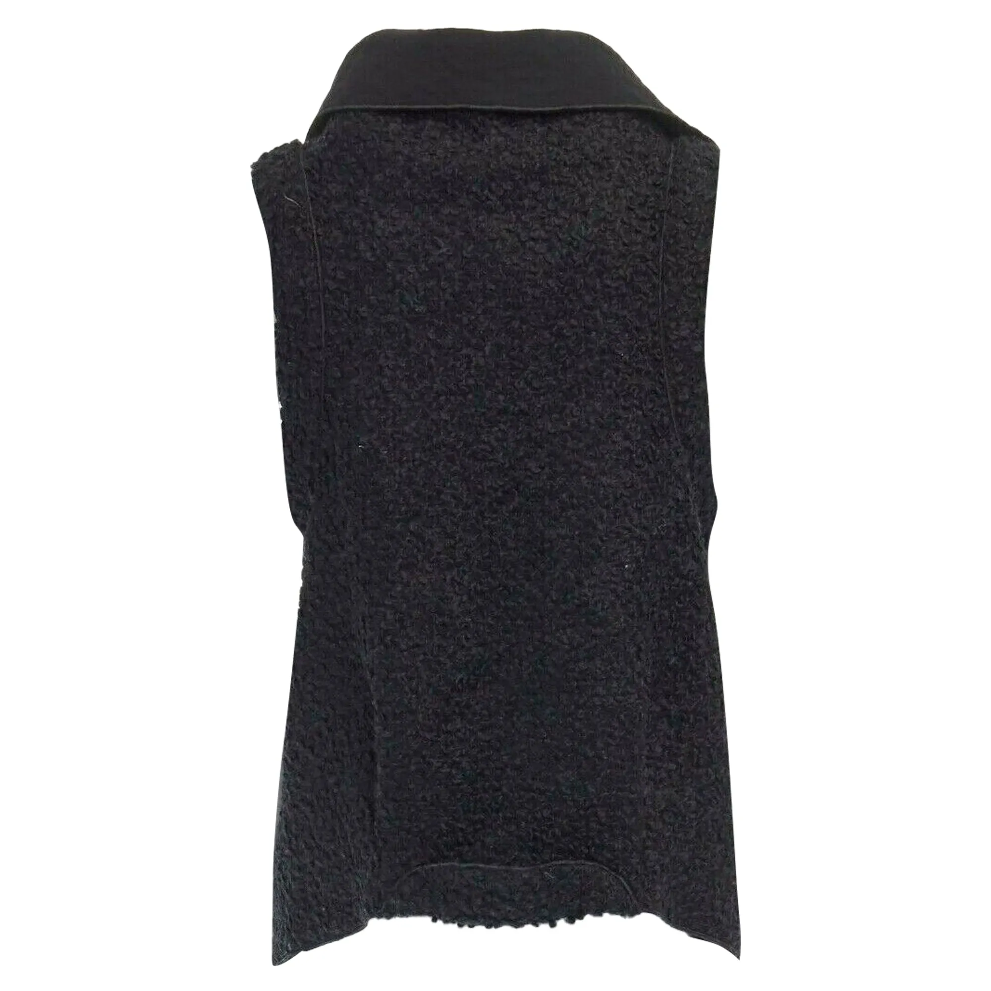 Roland Mouret wool mohair blend draped collar sleeveless vest jacket