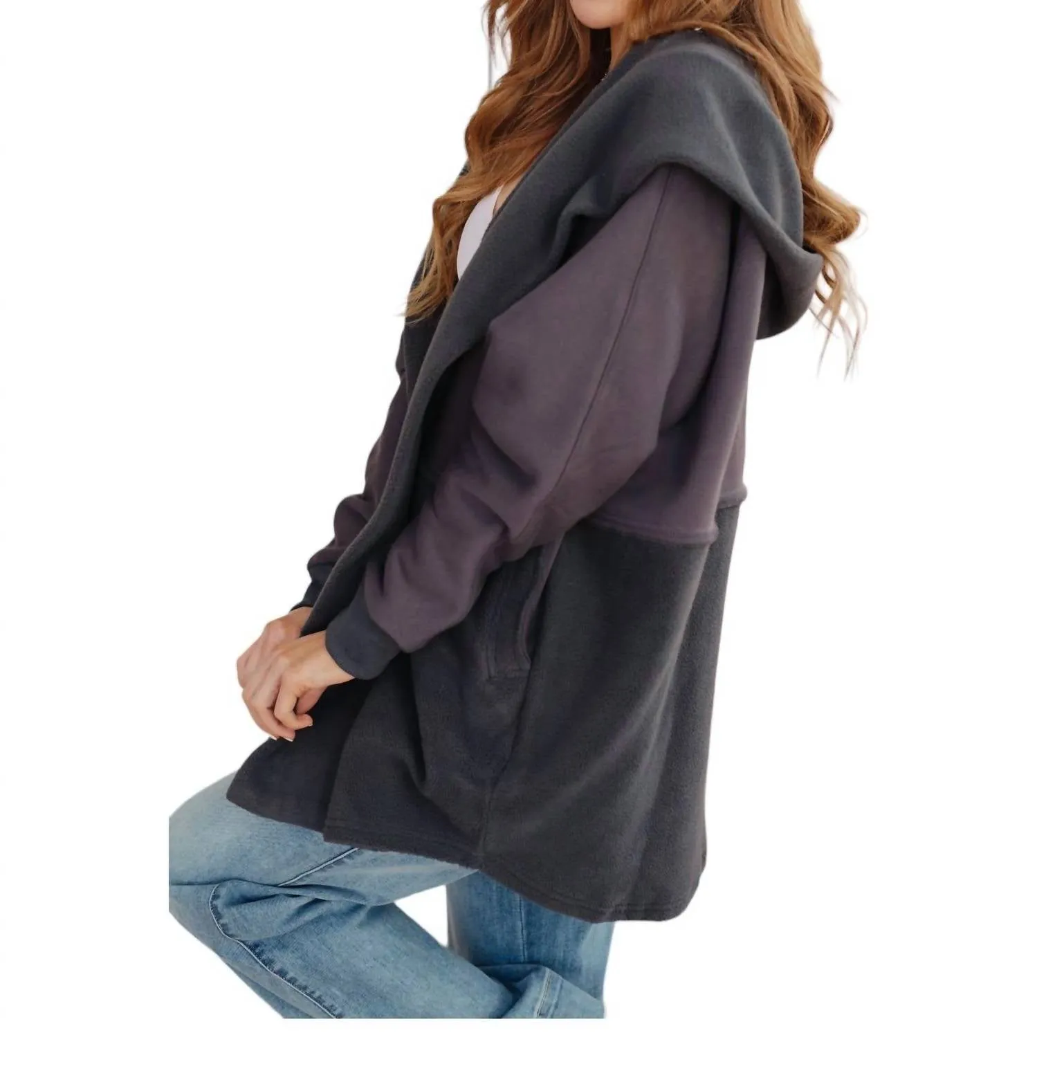 Room For Two Hooded Sweatshirt In Vintage Black