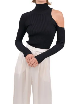 Rooney Knit Top In Black