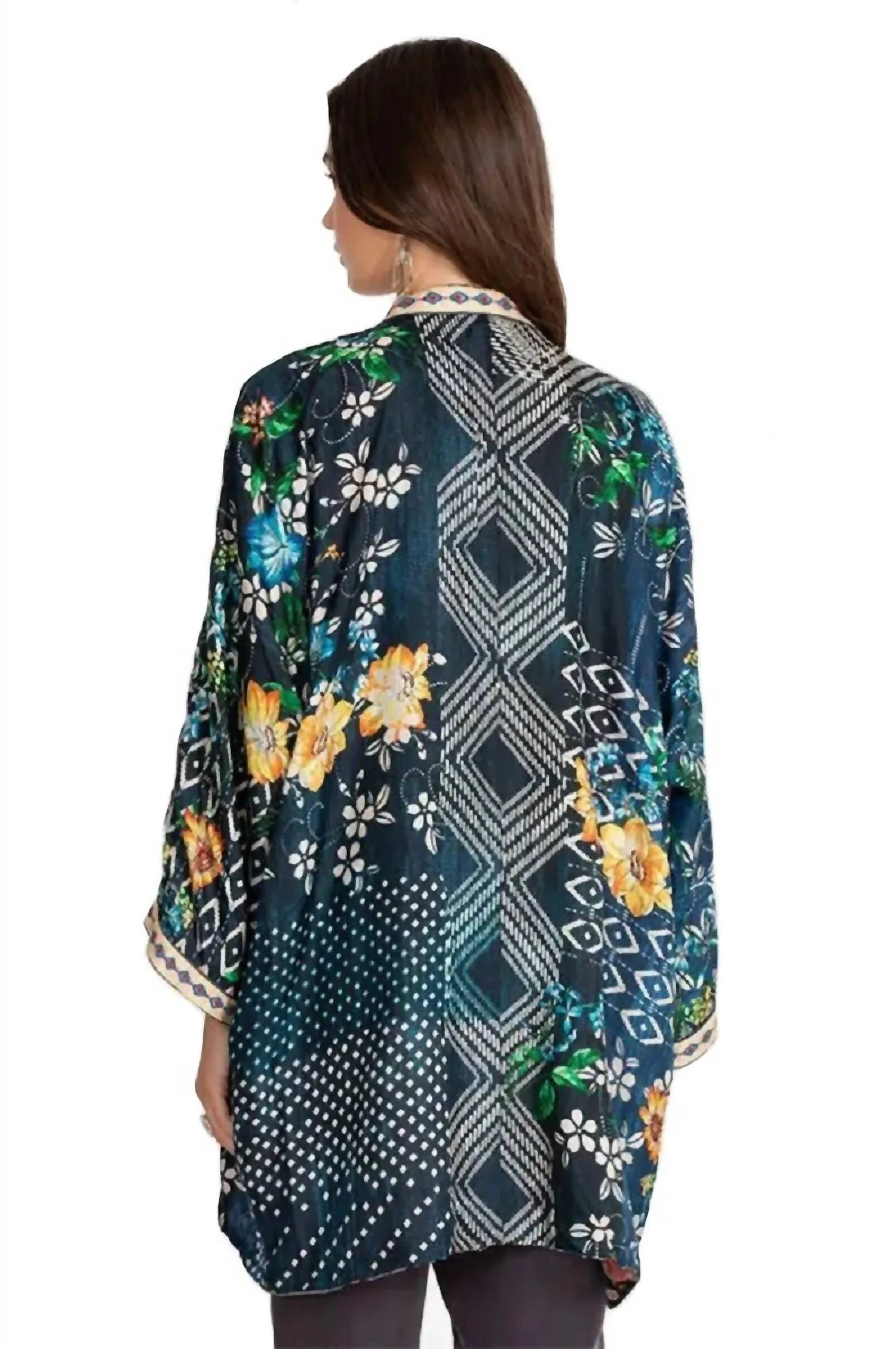 Rose Burnout Talullah Jacket In Multi A