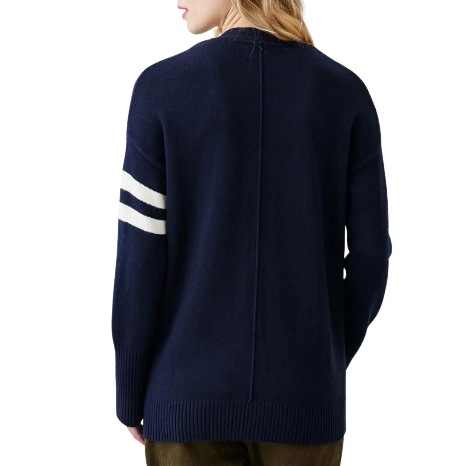 Sacha Boyfriend Cardigan In Navy