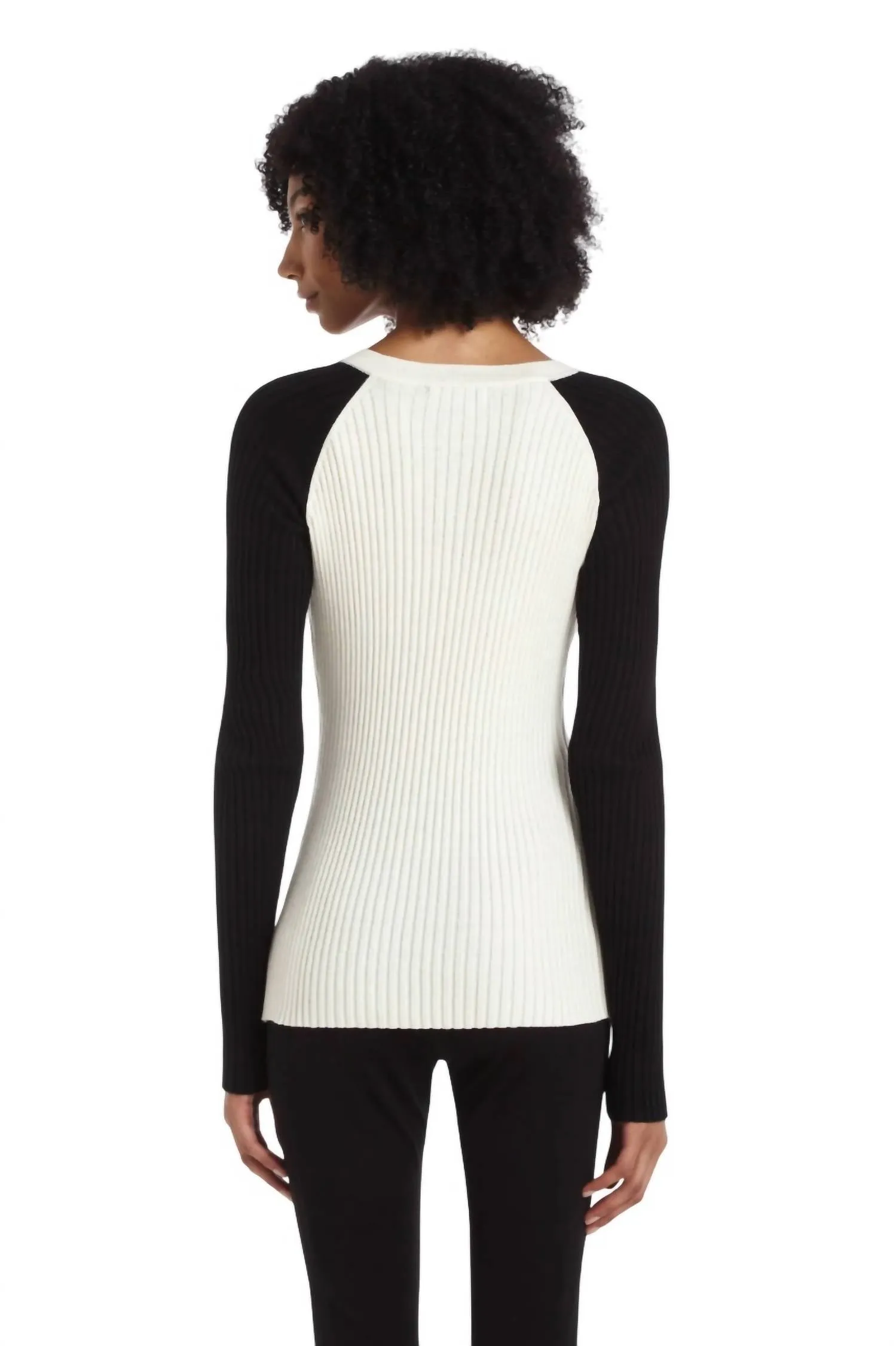 Scout Sweater In Ivory With Black
