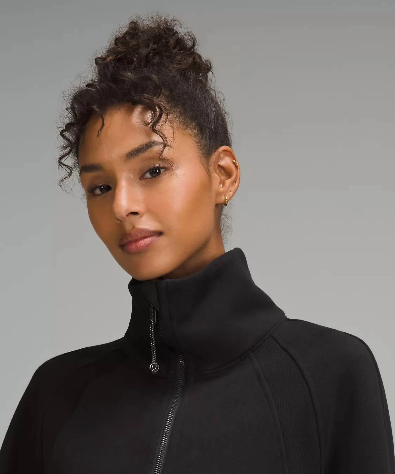 Scuba Oversized Funnel Neck Half Zip Sweater In Black