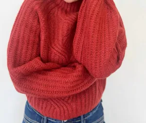 Selena Sweater In Chili Red