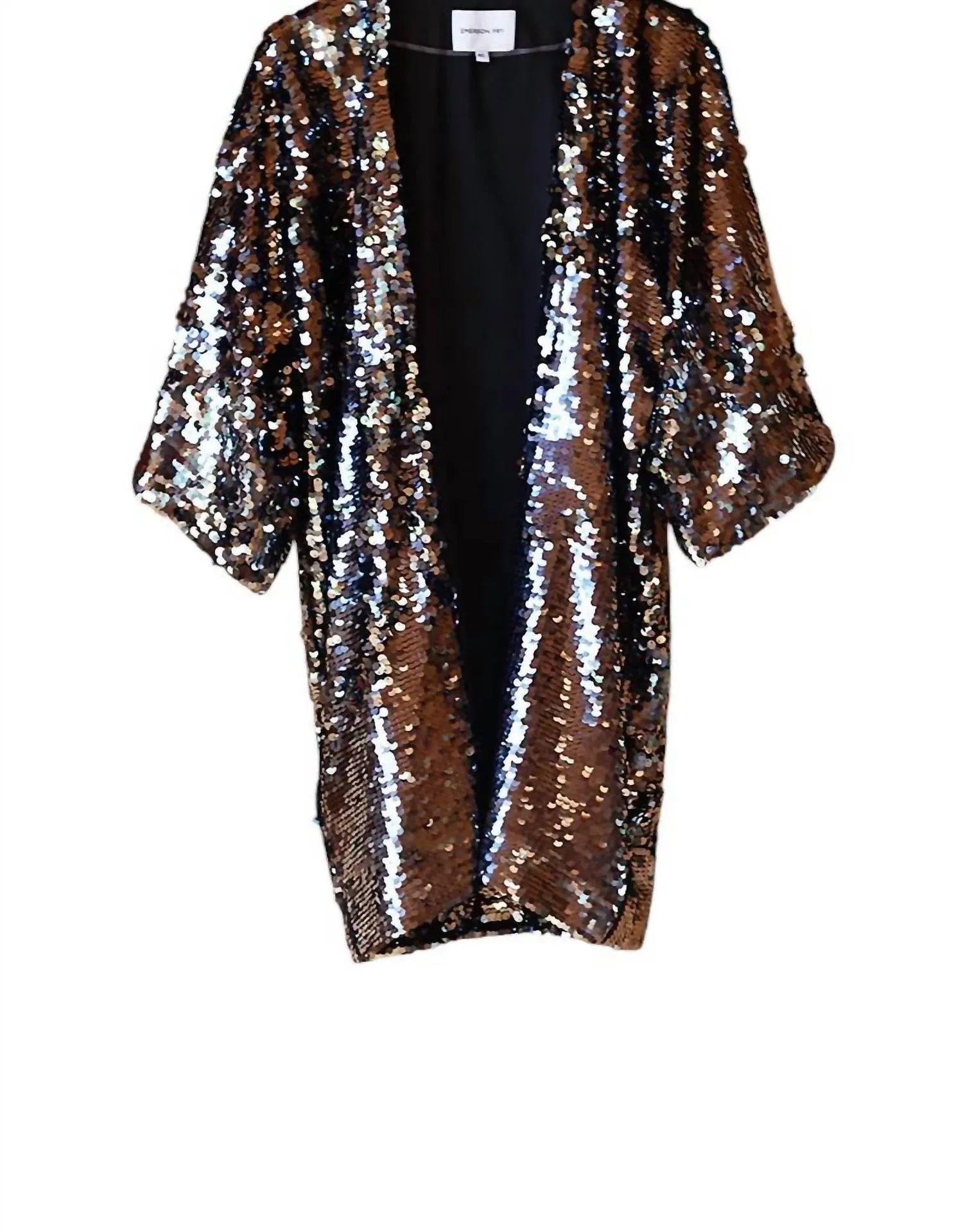 Sequin Jacket In Grey Sequins