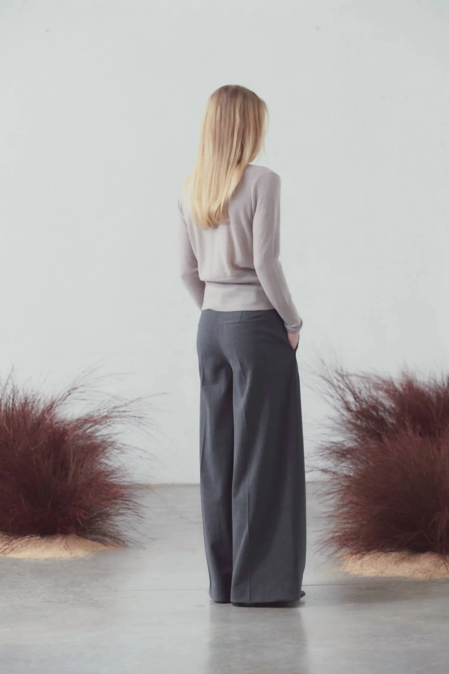 Sheer Panel Sweater In Ice