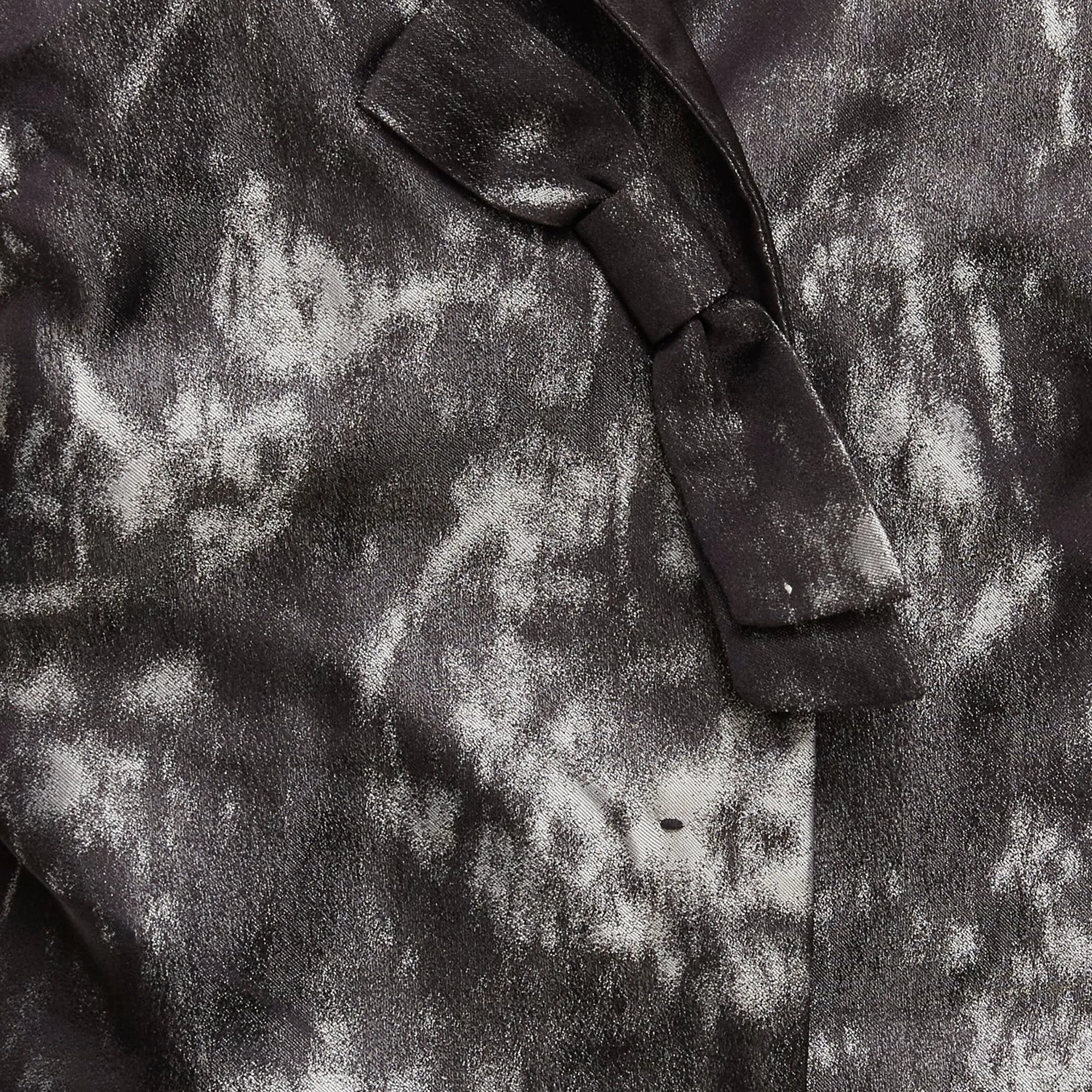 Shiatzy Chen silk bow detail round cut cocoon jacket