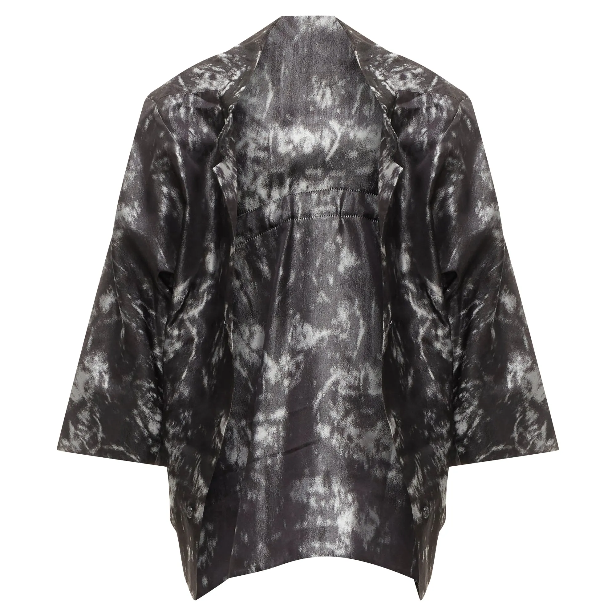 Shiatzy Chen silk bow detail round cut cocoon jacket