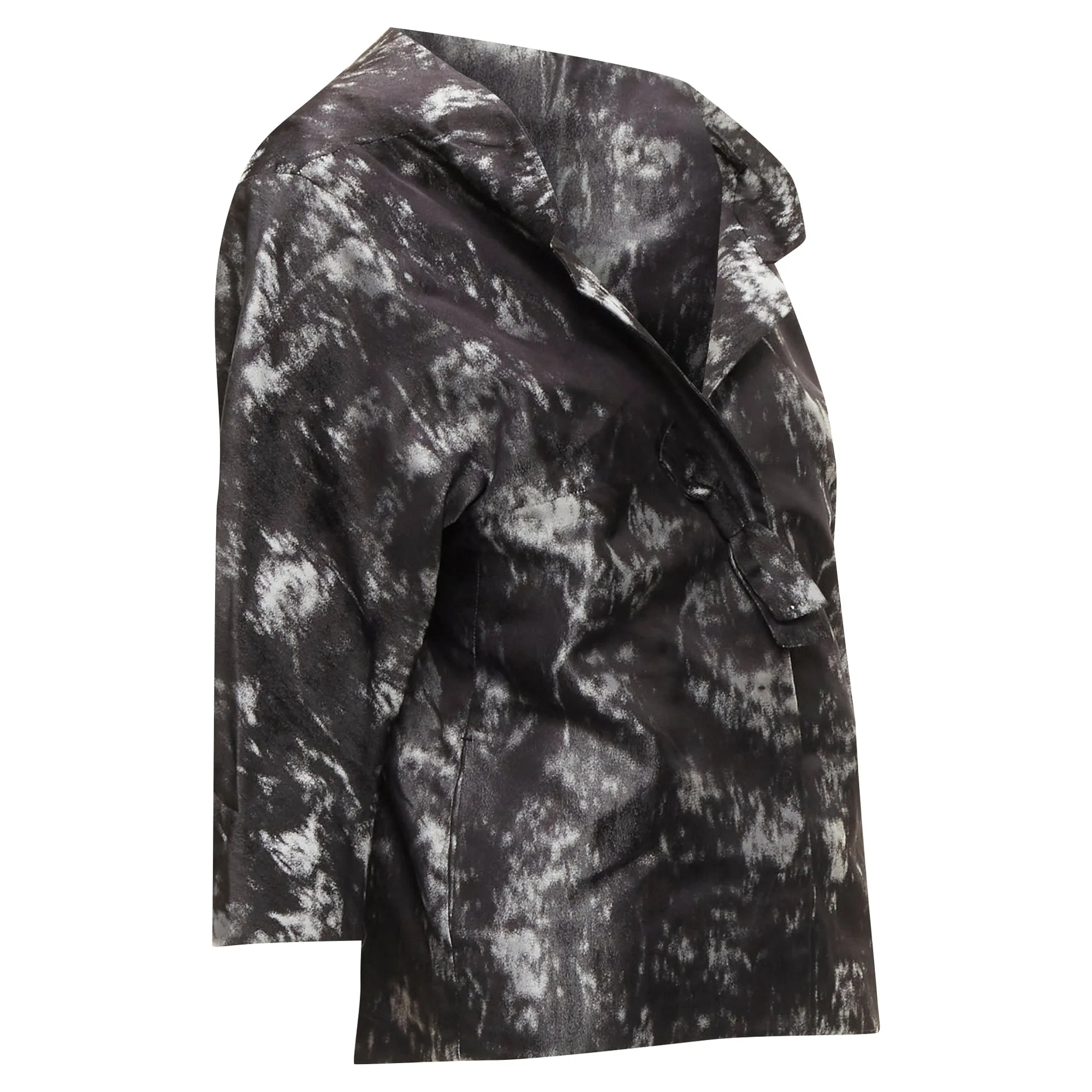 Shiatzy Chen silk bow detail round cut cocoon jacket