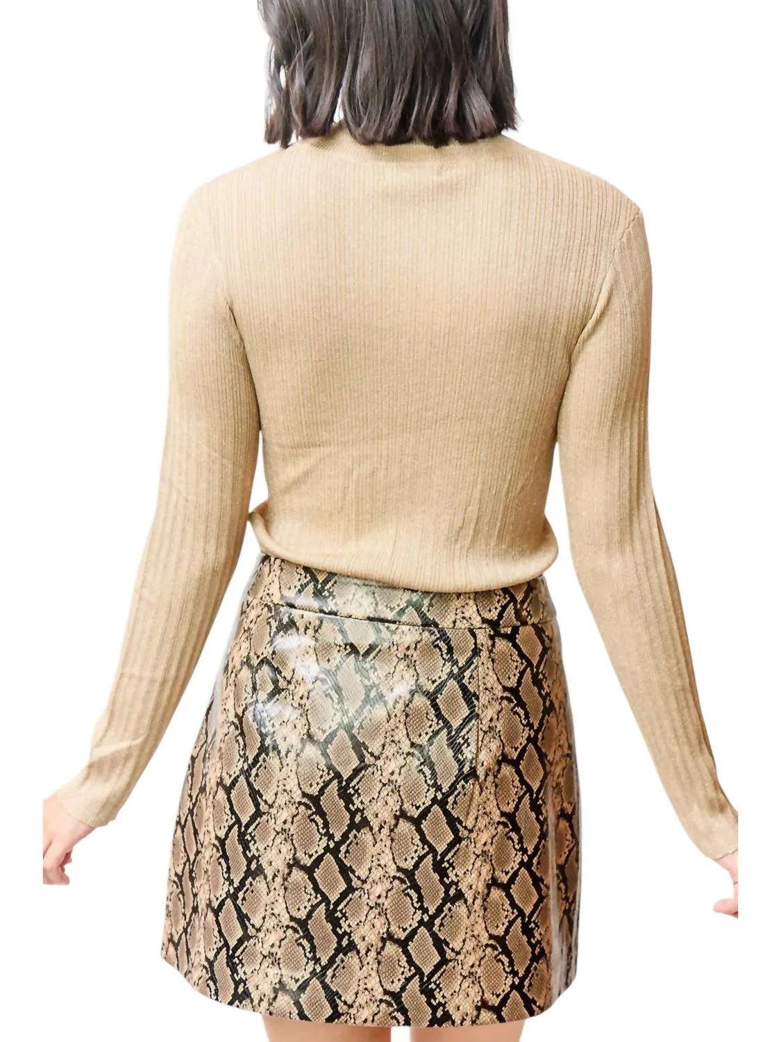 Shimmering Sweater In Gold