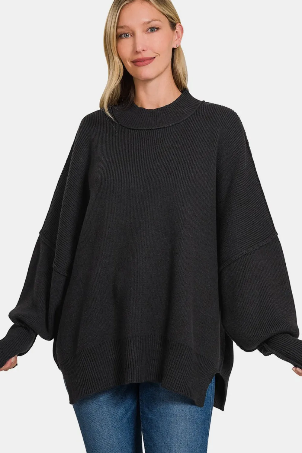 Side Sit Oversize Sweater