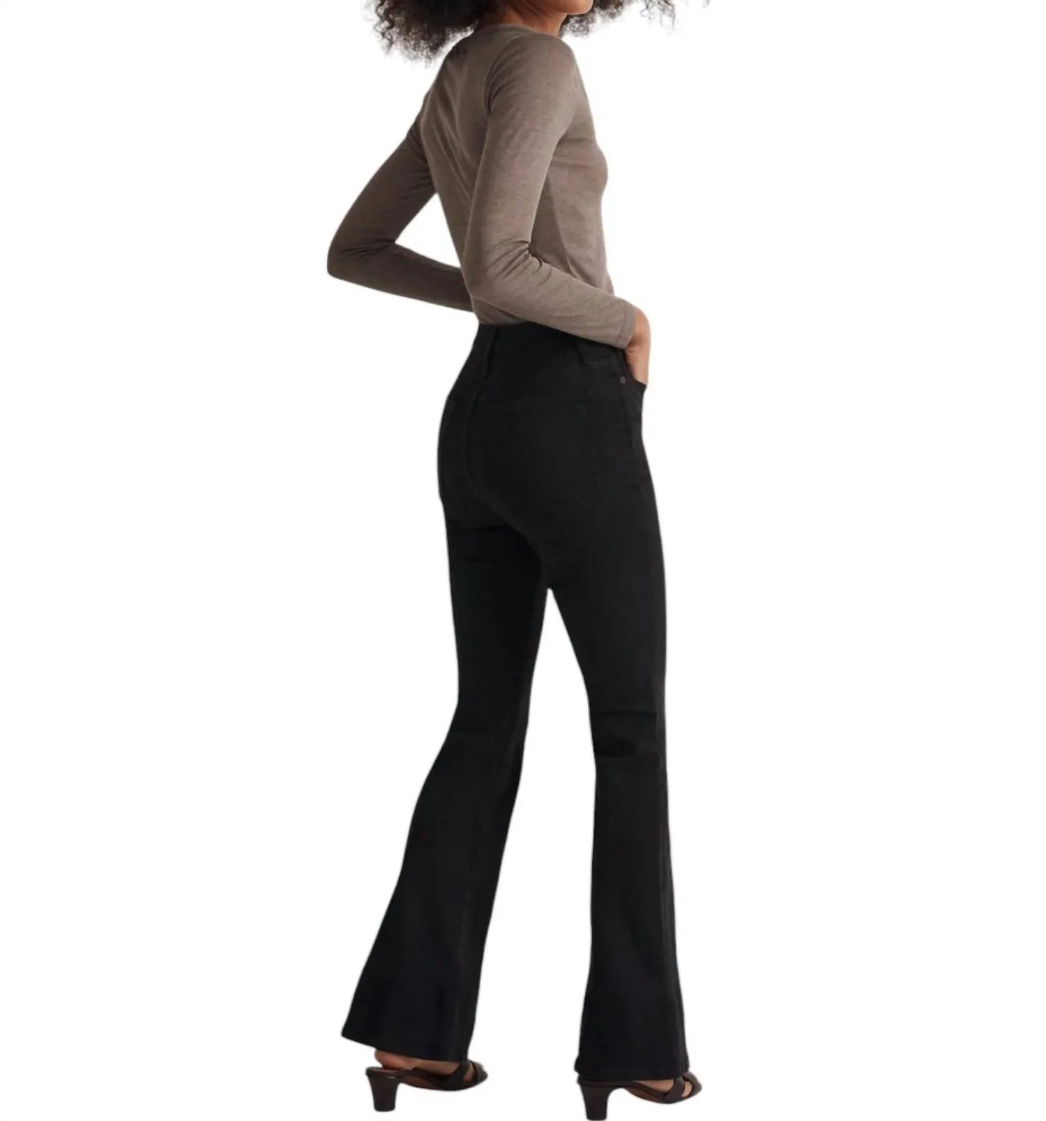 Skinny Flare Jeans In Black