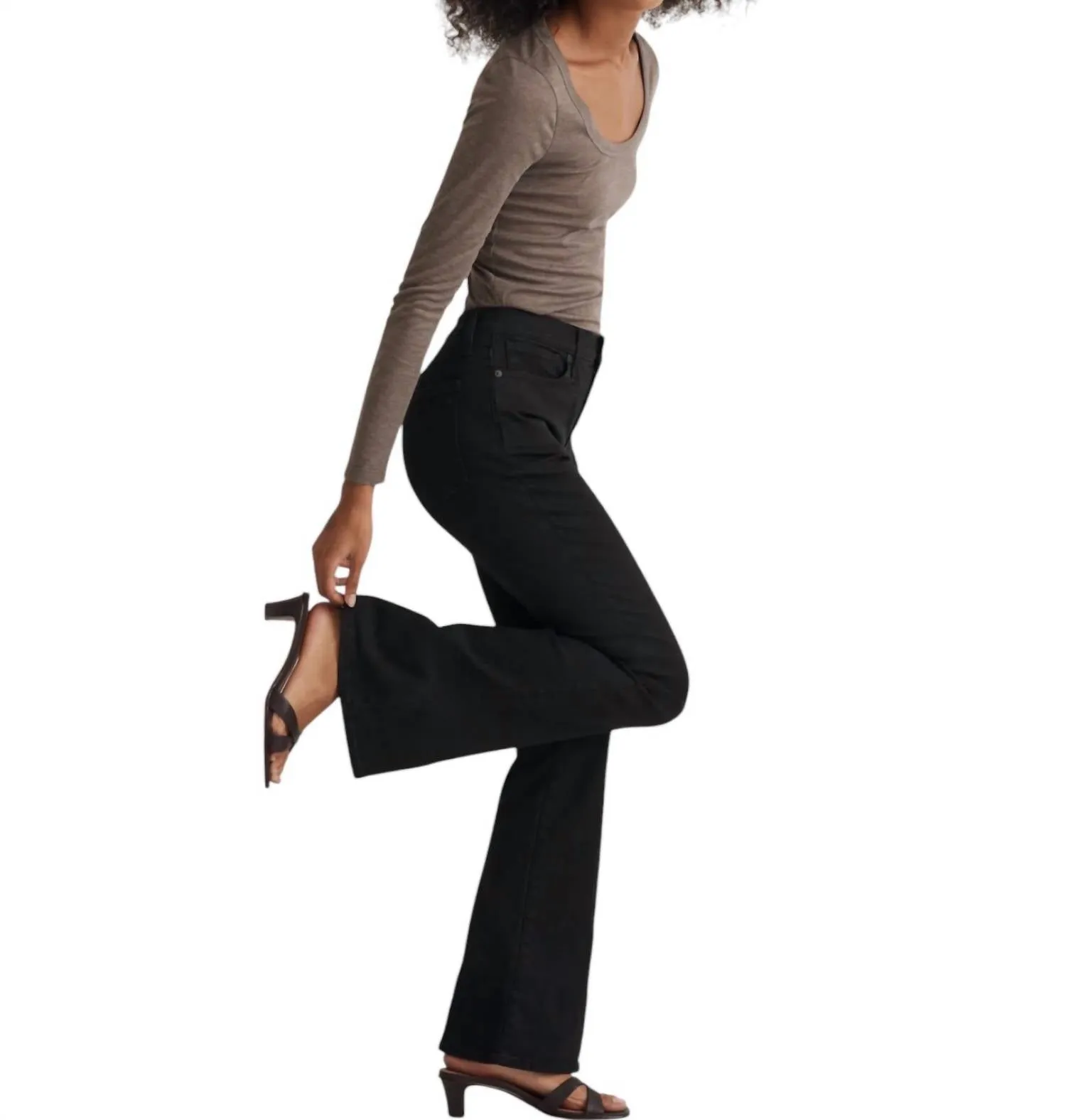Skinny Flare Jeans In Black