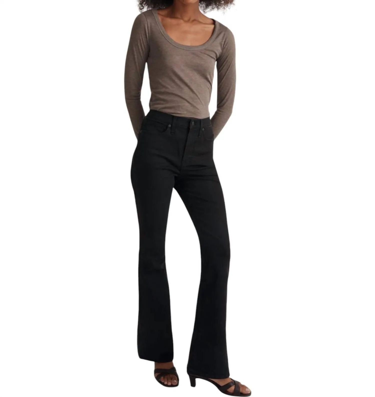 Skinny Flare Jeans In Black