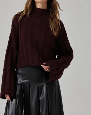 Sloane Sweater In Wine