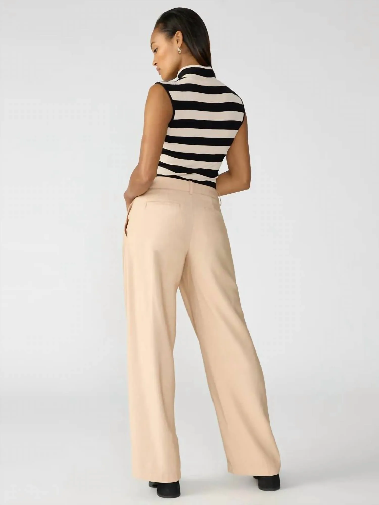 Slouchy Gab Trouser In Roasted Cappuccino