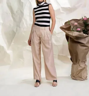 Slouchy Gab Trouser In Roasted Cappuccino
