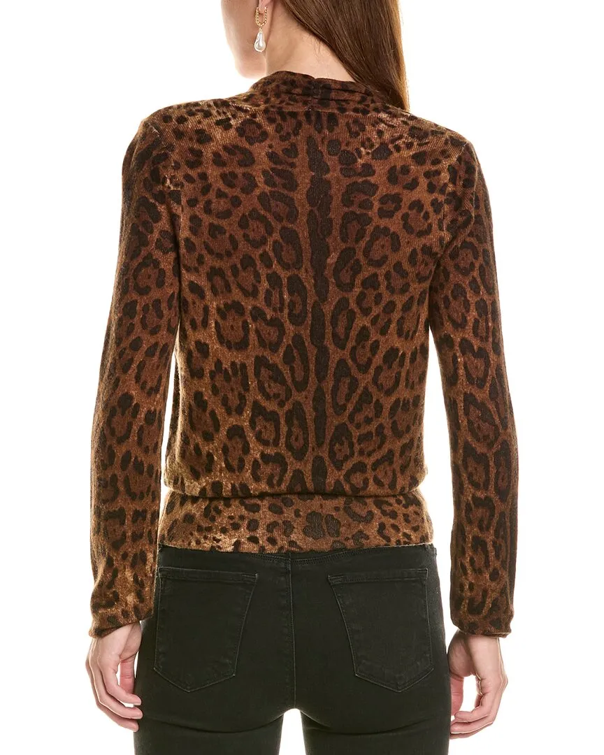 sofiacashmere Faux Wrap Wool & Cashmere-Blend Sweater