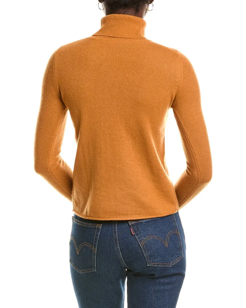 sofiacashmere Roll Cuff & Hem Turtleneck Sweater