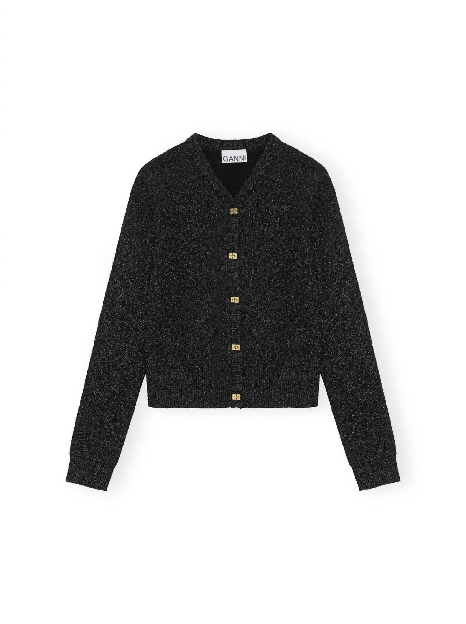 Sparkle Doubleface Cardigan In Black