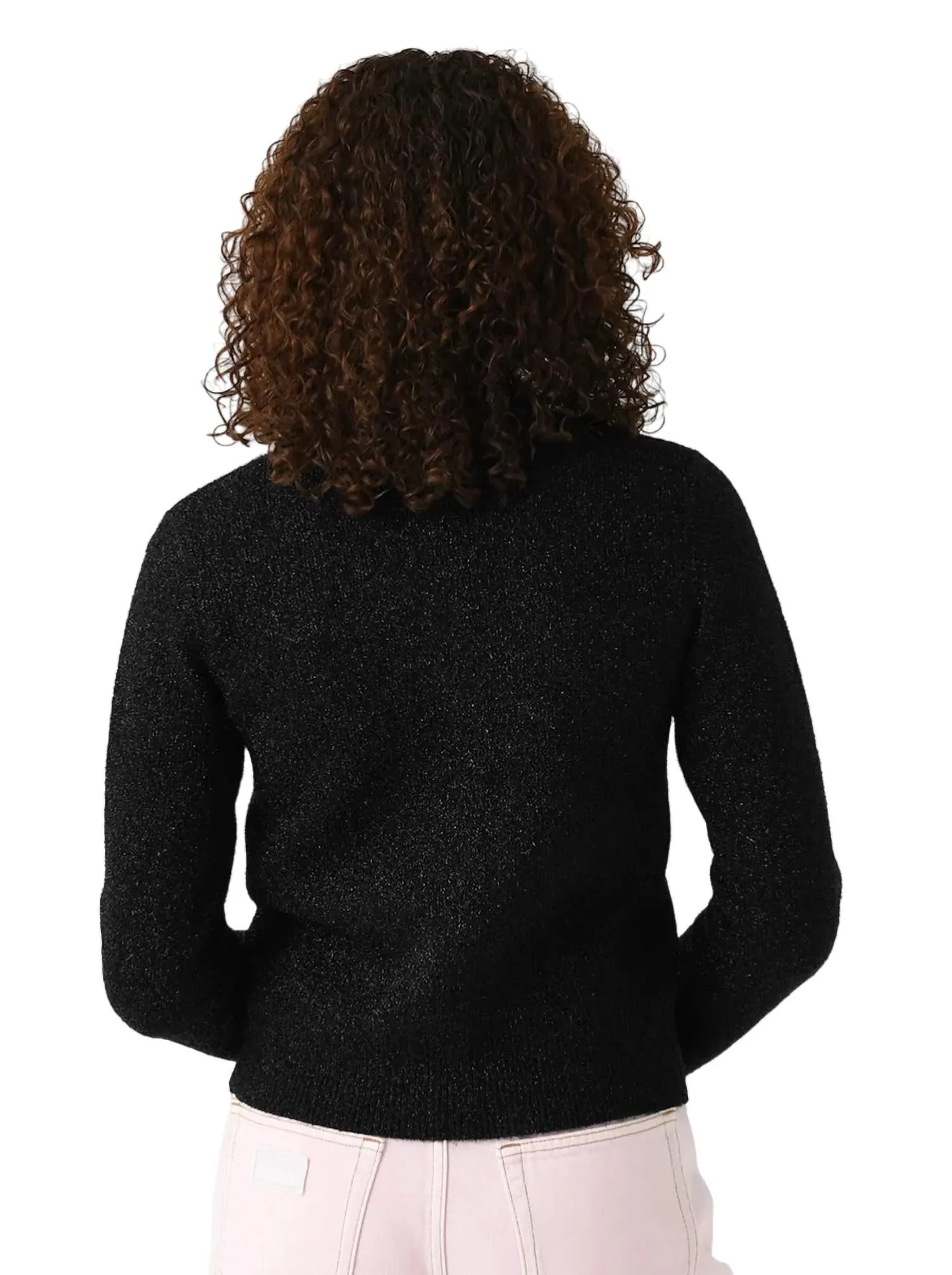 Sparkle Doubleface Cardigan In Black