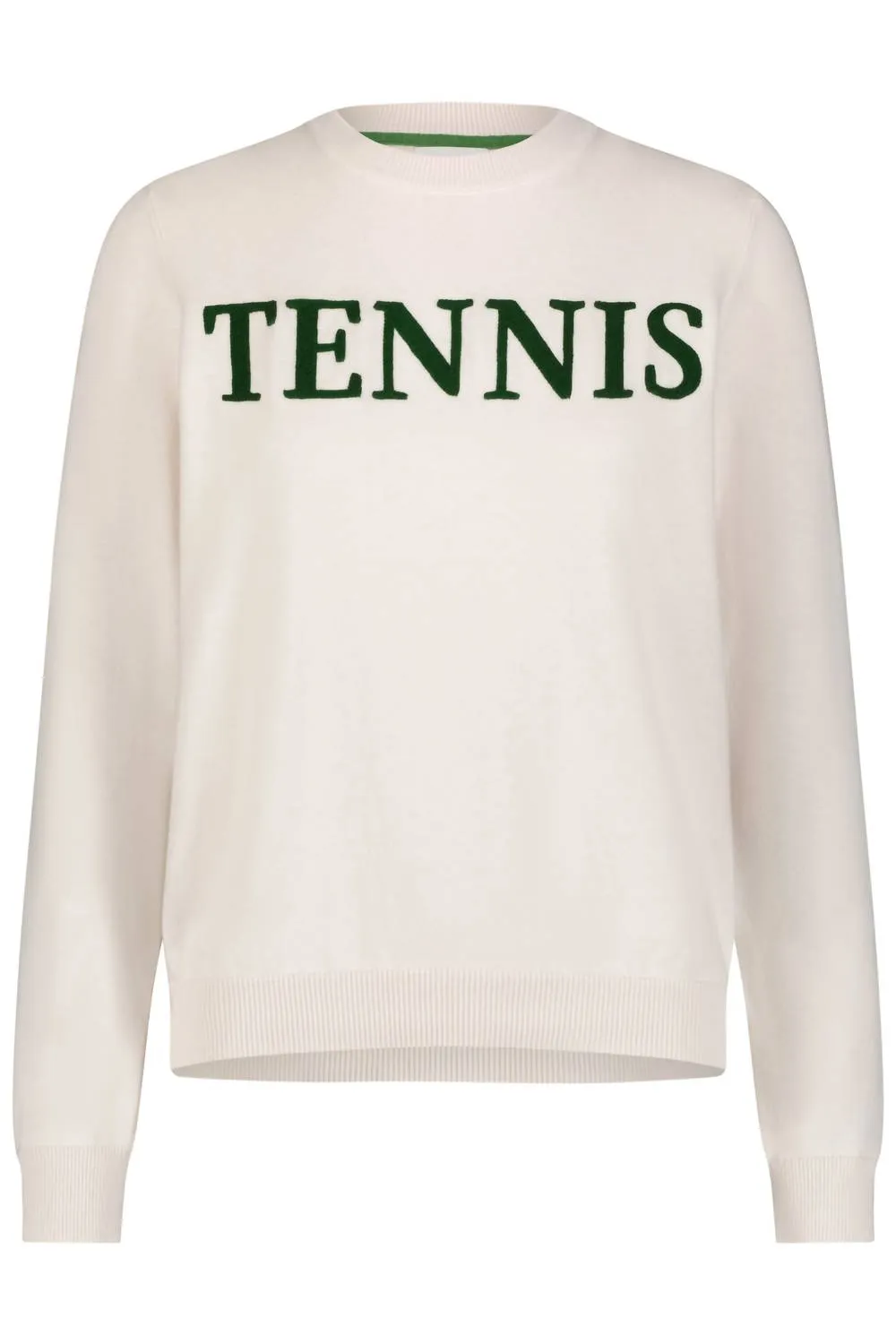 Sport Crew Neck Sweater In Tennis White