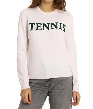 Sport Crew Neck Sweater In Tennis White