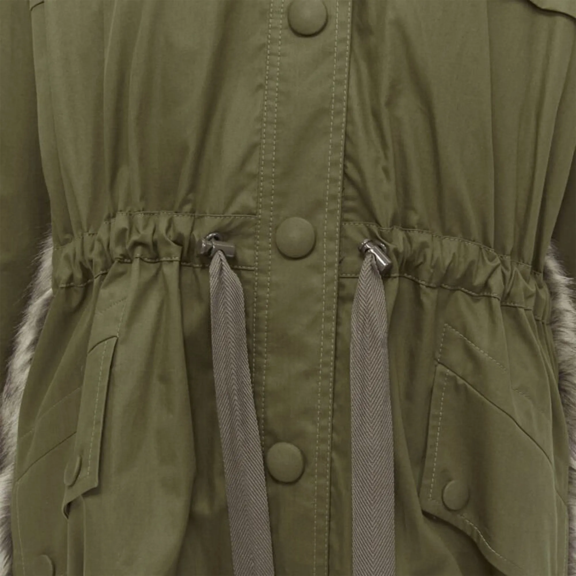 Stella McCartney faux fur military parka