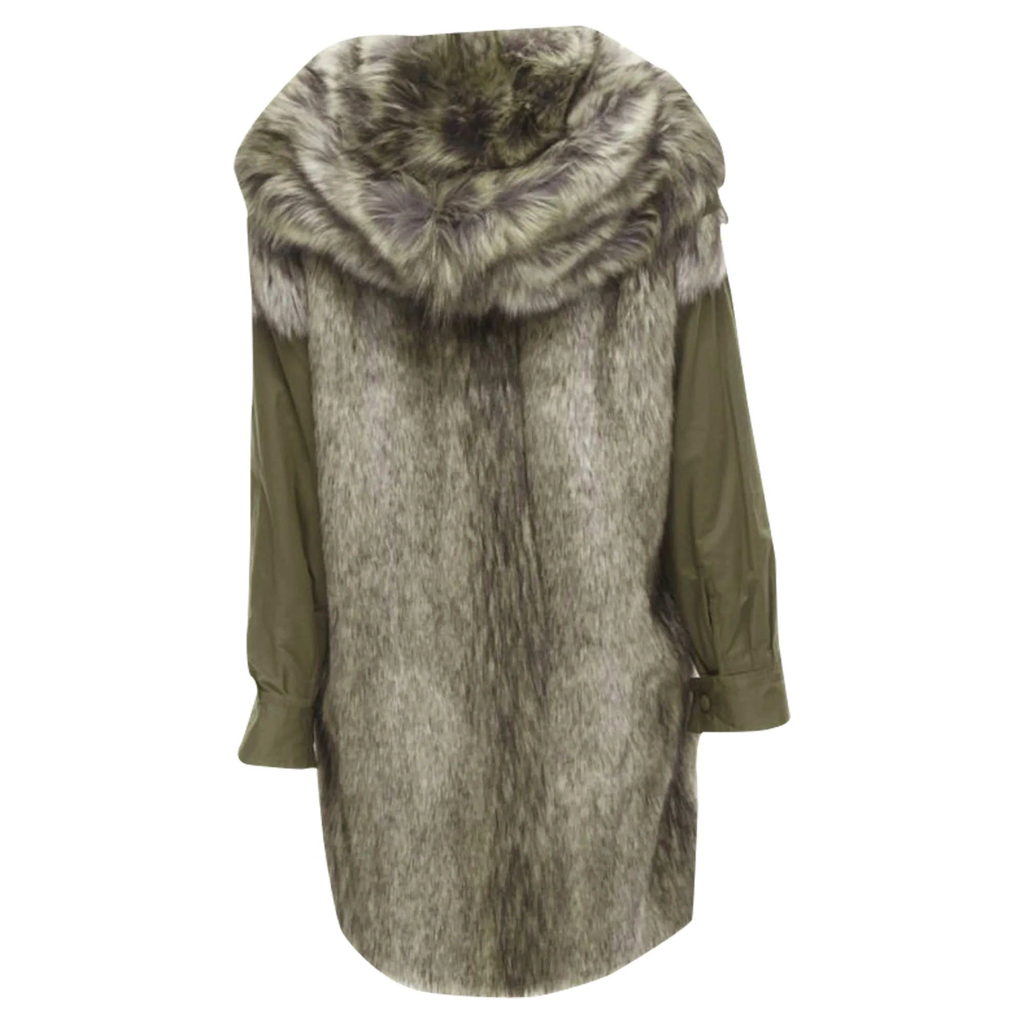 Stella McCartney faux fur military parka