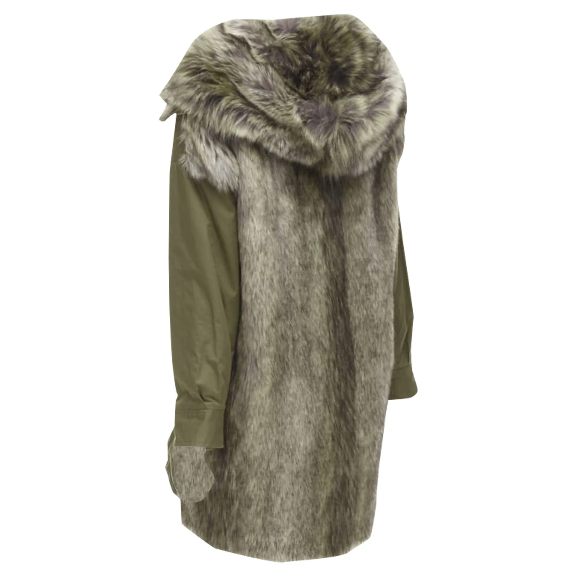Stella McCartney faux fur military parka